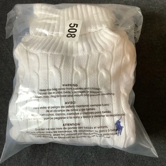 Ralph Lauren Sport CowlNeck Sweater Women Med. White Cable Knit Pullover Cotton - Picture 11 of 12